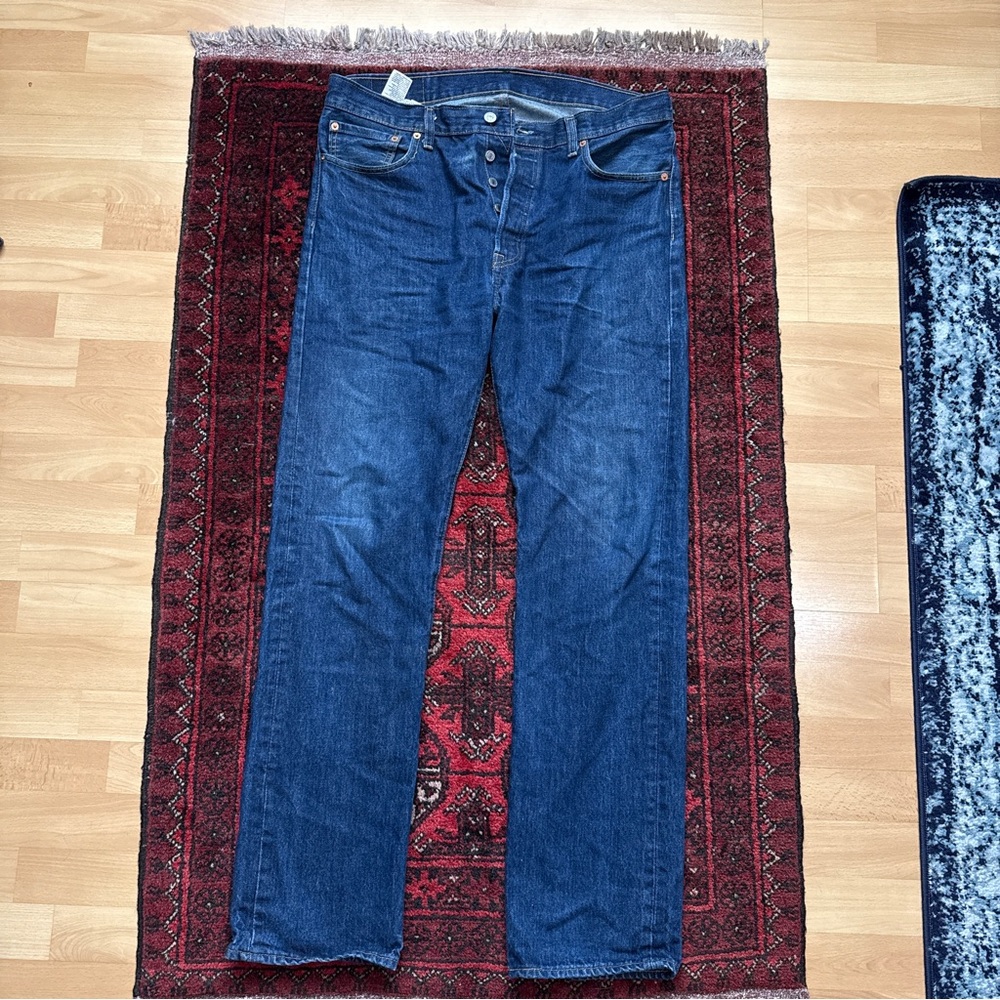Levi's 501 Regular Fit Jeans - Dark Blue Mens 34x34